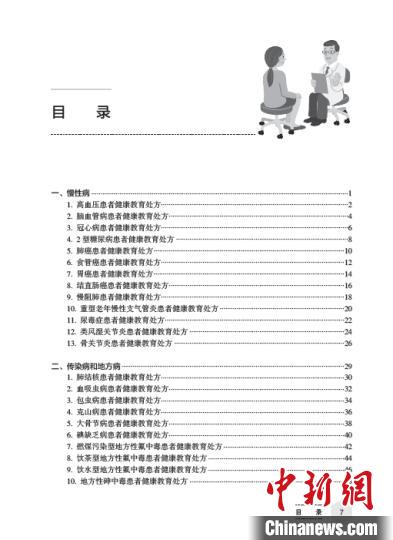 《健康教育處方》2020年版正式出版 覆蓋45種疾病