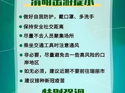 云南瑞麗5地上升為中風(fēng)險地區(qū)清明假期出行安全嗎？