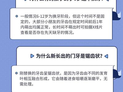 到了6歲還不換牙？一圖看懂這些關(guān)于孩子“換牙期”的困惑