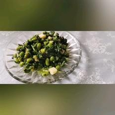 蘿卜菜炒毛豆的做法-家常味炒菜譜