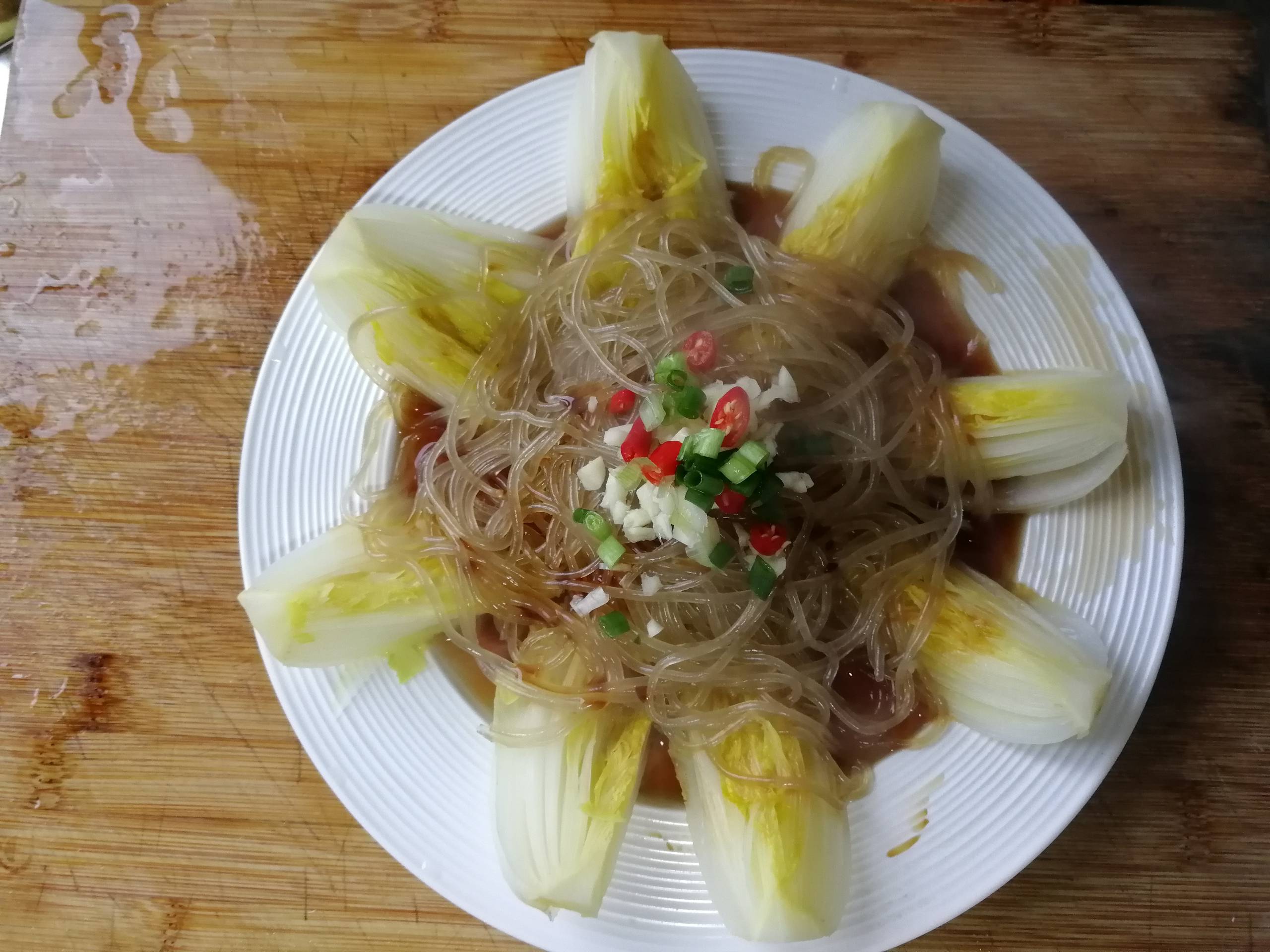 娃娃菜蒸粉絲的做法-咸鮮味蒸菜譜