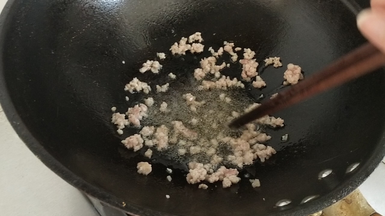 超下飯肉沫橄欖菜四季豆的做法-咸鮮味炒菜譜